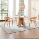 MODE Elara Round Dining Table Set with 4 Bowa Chairs, Natural