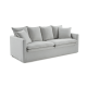 MODE Crepes 3-Seater Linen Sofa, Light Grey