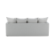 MODE Crepes 3-Seater Linen Sofa, Light Grey