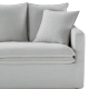 MODE Crepes 3-Seater Linen Sofa, Light Grey