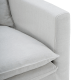 MODE Crepes 3-Seater Linen Sofa, Light Grey