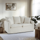 MODE Crepes 3-Seater Linen Sofa, Light Grey