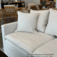MODE Crepes 3-Seater Linen Sofa, Light Grey