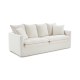 MODE Crepes 3.5-Seater Linen Sofa, Off-White