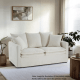 MODE Crepes 3.5-Seater Linen Sofa, Off-White