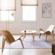Hans Wegner Shell Chair CH07 Replica, Oak Ivory