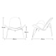 Hans Wegner Shell Chair CH07 Replica, Oak Ivory