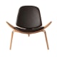 Hans Wegner Shell Chair CH07 Replica, Oak Black