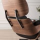 MODE Eames Replica Lounge Chair with ottoman, Natural Walnut and Black