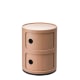 Anna Ferrieri Componibili 2 Tier Storage Unit Replica, 32x40CM, Pink