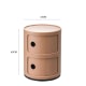 Anna Ferrieri Componibili 2 Tier Storage Unit Replica, 32x40CM, Pink