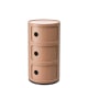 Anna Ferrieri Componibili 3 Tier Storage Unit Replica, 32x58CM, Pink