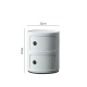 Anna Ferrieri Componibili 2 Tier Storage Unit Replica, 32x40CM, White