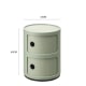 Anna Ferrieri Componibili 2 Tier Storage Unit Replica, 32x40CM, Matcha Green