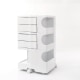 Joe Colombo 3 Tier Boby Storage Trolley Cart Replica, White