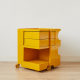 Joe Colombo 2 Tier Boby Storage Trolley Cart Replica, Yellow
