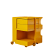 Joe Colombo 2 Tier Boby Storage Trolley Cart Replica, Yellow