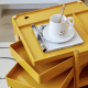 Joe Colombo 2 Tier Boby Storage Trolley Cart Replica, Yellow