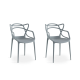 Velo Stackable Dining Chair Replica, Set of 2