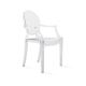 Philippe Starck Louis Ghost Chair with Arms Replica, Transparent