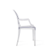 Philippe Starck Louis Ghost Chair with Arms Replica, Transparent