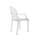 Philippe Starck Louis Ghost Chair with Arms Replica, Transparent