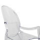 Philippe Starck Louis Ghost Chair with Arms Replica, Transparent