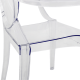 Philippe Starck Louis Ghost Chair with Arms Replica, Transparent