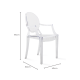 Philippe Starck Louis Ghost Chair with Arms Replica, Transparent