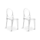 Philippe Starck Victoria Armless Ghost Chair Replica, Set of 2