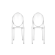 Philippe Starck Victoria Armless Ghost Chair Replica, Set of 2