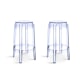 Philippe Starck Charles Ghost Bar Stool Replica 65cm, Set of 2