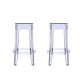 Philippe Starck Charles Ghost Bar Stool Replica 65cm, Set of 2