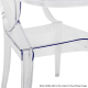 Philippe Starck Louis Ghost Chair with Arms Replica, Smoky Black