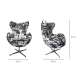 Arne Jacobsen Egg Cowhide Chair Replica