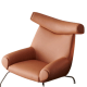 Hans Wegner OX Armchair with Ottoman Replica