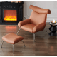 Hans Wegner OX Armchair with Ottoman Replica
