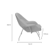 Eero Saarinen Womb Chair with Ottoman Replica, Red