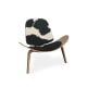 Hans Wegner Shell Chair CH07 Replica, Cowhide