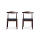 Hans Wegner Elbow Dining Chair CH20 Replica, Walnut, Set of 2