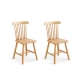 TON Ironica Dining Chair Replica, Natural, Set of 2