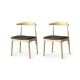 Hans Wegner Elbow Dining Chair CH20 Replica, Natural, Set of 2