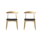 Hans Wegner Elbow Dining Chair CH20 Replica, Natural, Set of 2