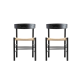 Borge Mogensen Shaker Chair J39 Replica, Black, Set of 2