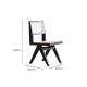 Pierre Jeanneret Dining Chair Replica, Black, Set of 2