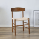 Borge Mogensen Shaker Chair J39 Replica, Walnut, Set of 2
