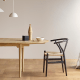 Hans Wegner Wishbone Dining Chair CH24 Replica, Black, Set of 2