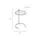 Eileen Gray Glass Side Table Replica