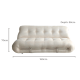Tobia Scarpa Soriana Sofa Replica, 3-Seater, White