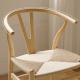 Replica Hans Wegner Wishbone Chair, Set of 2, Natural & White